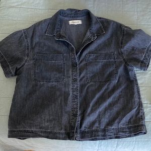 Madewell Black Denim Button-up